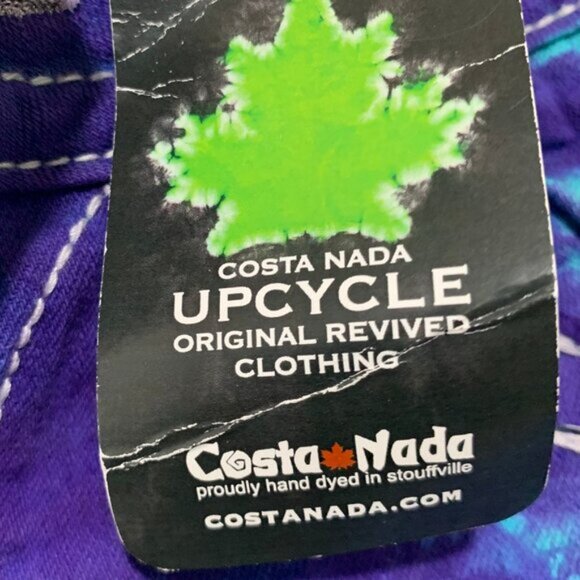 NEW COSTA NADA UPCYCLE MISS ME LOW RISE BOOT STRETCH TIE-DYE JEANS SIZE 28 - Picture 13 of 13